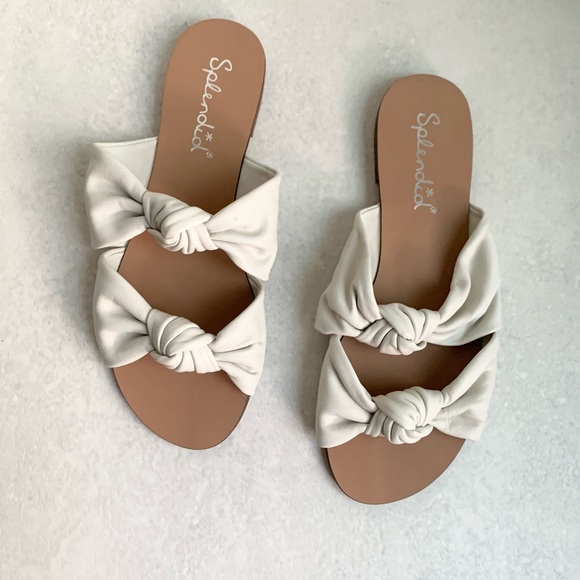 SPLENDID Leather Knot Barton Flat Sandals- NEVER WORN - Picture 3 of 6